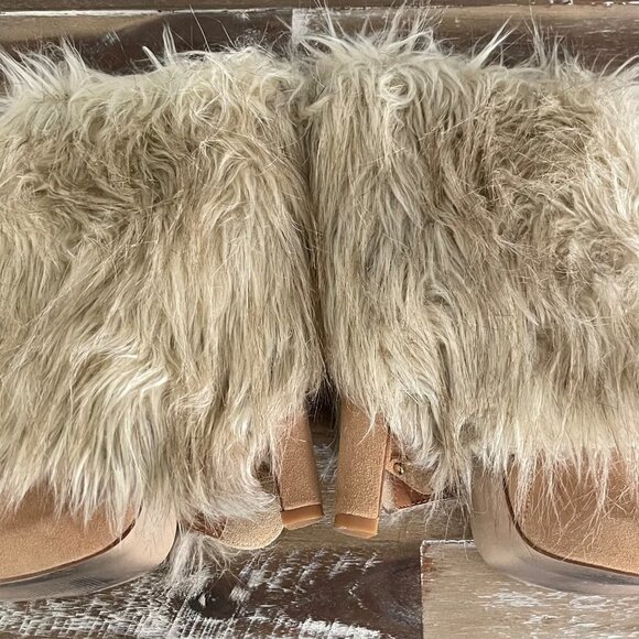 Colin Stuart Removable Faux Fur Ankle Booties Sz 7 1/2 - Picture 15 of 16